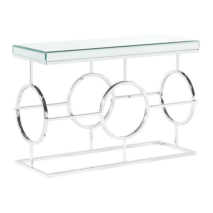 Pearl Rectangle Mirrored Sofa Table - Vida Furniture (Laredo,TX)