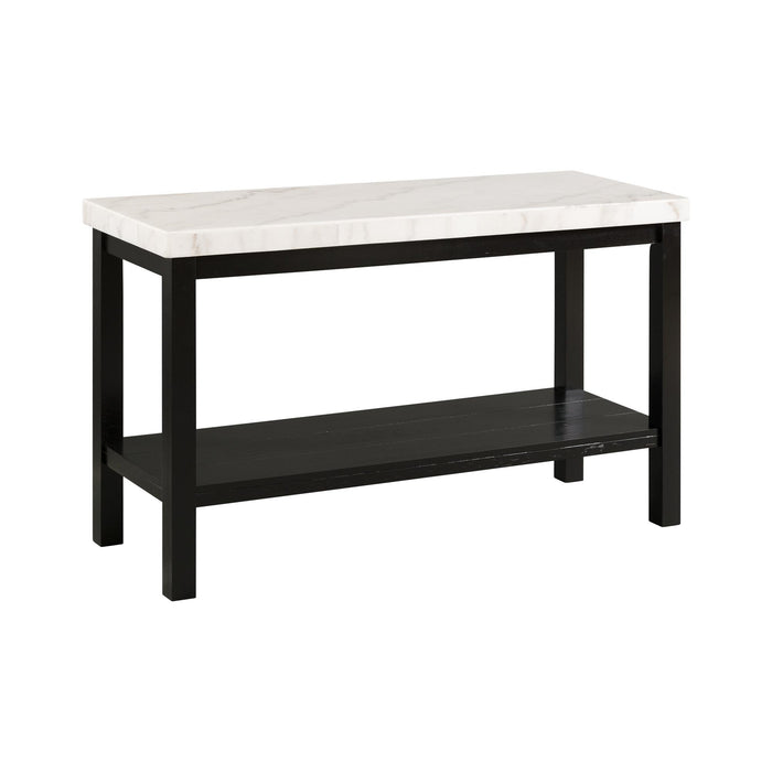 Marcello White Marble Rectangle Sofa Table - Vida Furniture (Laredo,TX)