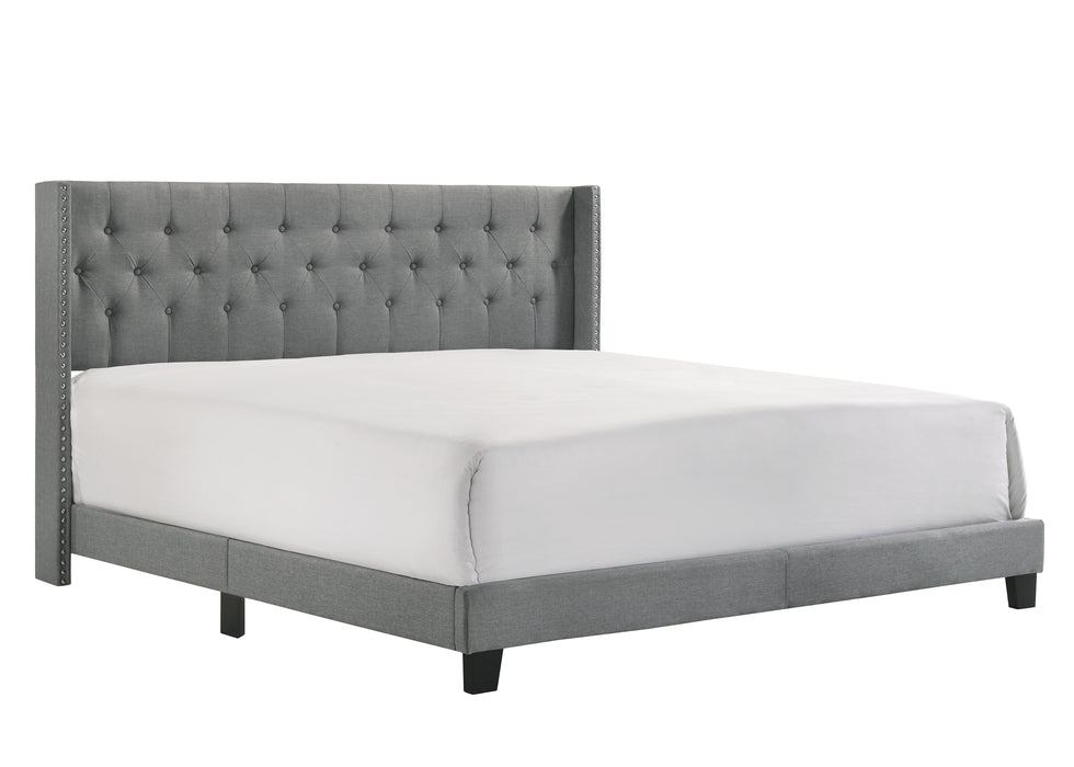 MAKAYLA KING BED GREY - Vida Furniture (Laredo,TX)