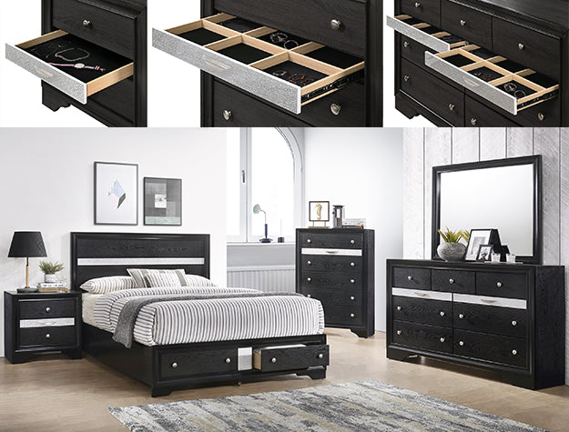 REGATA DRESSER BLACK/SILVER - Vida Furniture (Laredo,TX)