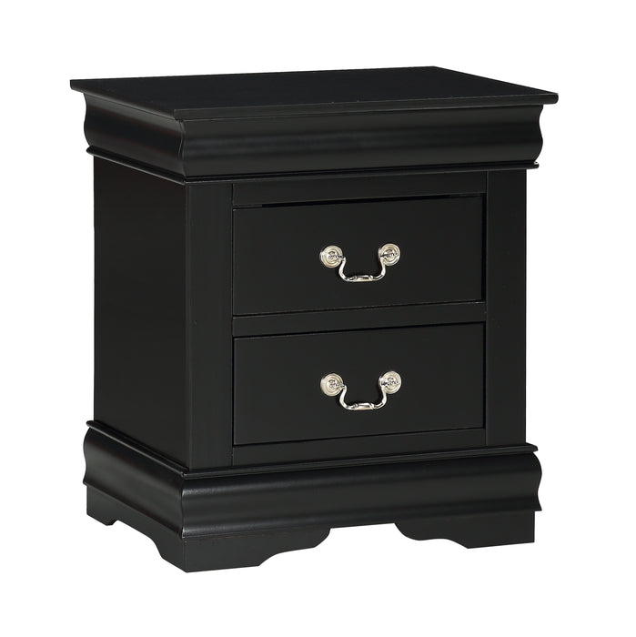 LOUIS PHILIP NIGHTSTAND BLACK - Vida Furniture (Laredo,TX)