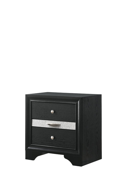 REGATA NIGHTSTAND BLACK/SILVER - Vida Furniture (Laredo,TX)