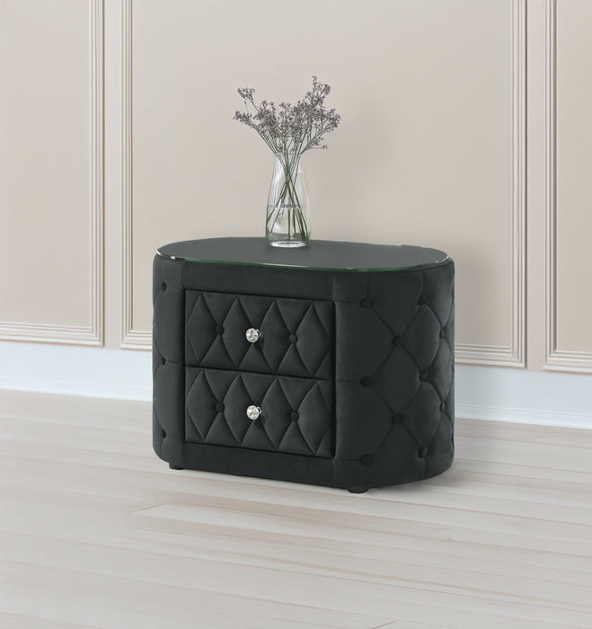 VOLTARE NIGHTSTAND BLACK - Vida Furniture (Laredo,TX)