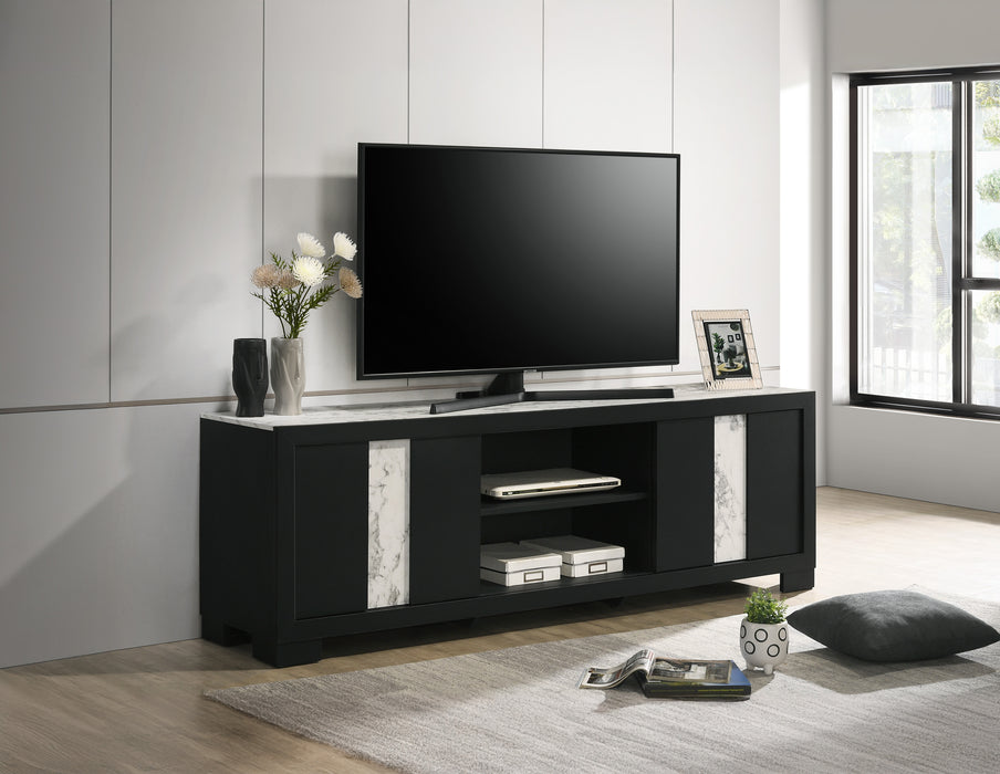 RANGLEY TV STAND - BLACK - Vida Furniture (Laredo,TX)