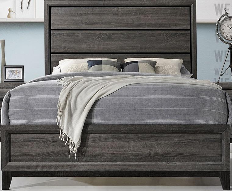 Galaxy Home Sierra King Panel Bed in Foil Grey GHF-808857584342 - Vida Furniture (Laredo,TX)