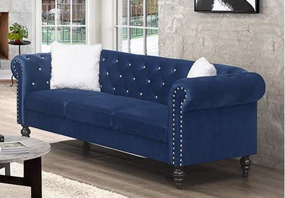 Galaxy Home Emma Sofa in Navy Blue GHF-808857729828 - Vida Furniture (Laredo,TX)