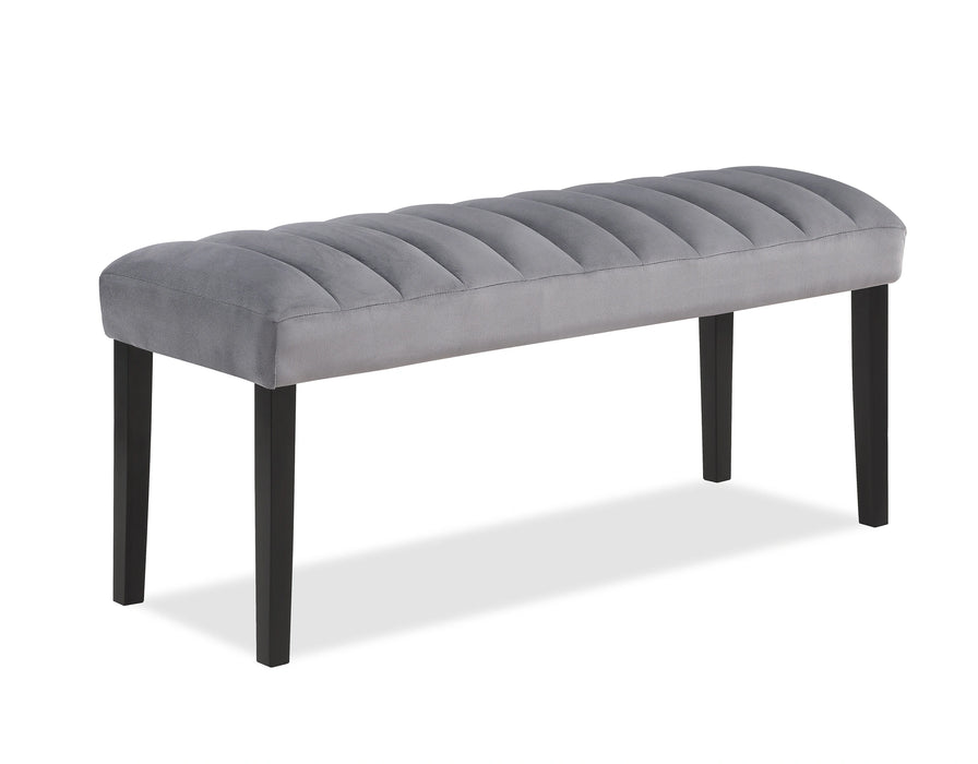 Pascal Light Gray Bench - Vida Furniture (Laredo,TX)