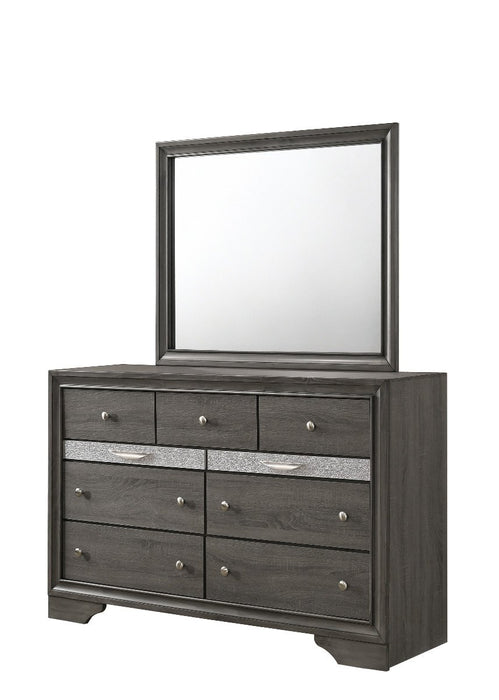 Galaxy Home Matrix Mirror in Gray - Vida Furniture (Laredo,TX)