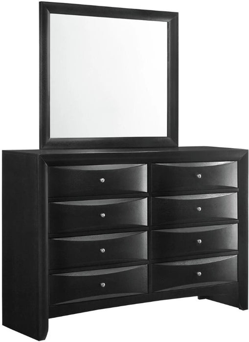 Elements International Emily 8 Drawer Dresser in Black EM800DR - Vida Furniture (Laredo,TX)