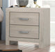 Crown Mark Furniture Jaylen 2 Drawer Nightstand in Gray - Vida Furniture (Laredo,TX)