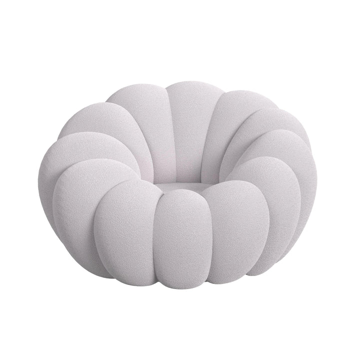 Bubble Swivel Chair and Ottoman in Grey