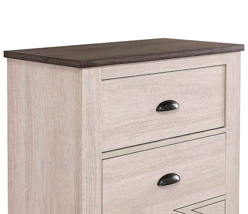 Crown Mark Furniture Coralee 5 Drawer Chest in White - Vida Furniture (Laredo,TX)