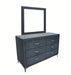 Crown Mark Furniture Lucinda 6 Drawer Dresser in Gray - Vida Furniture (Laredo,TX)