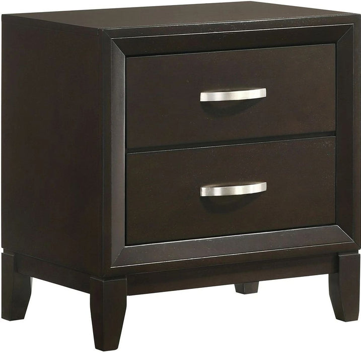 Elements International Beaumont Youth Nightstand in Merlot - Vida Furniture (Laredo,TX)