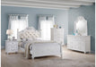 Elements International Alana Full Bed with Trundle in White Lacquer - Vida Furniture (Laredo,TX)