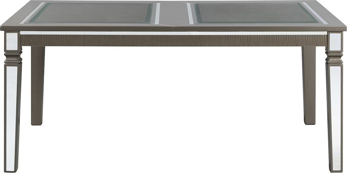 Elements International 14.5 Dining Table in Dark Champagne - Vida Furniture (Laredo,TX)