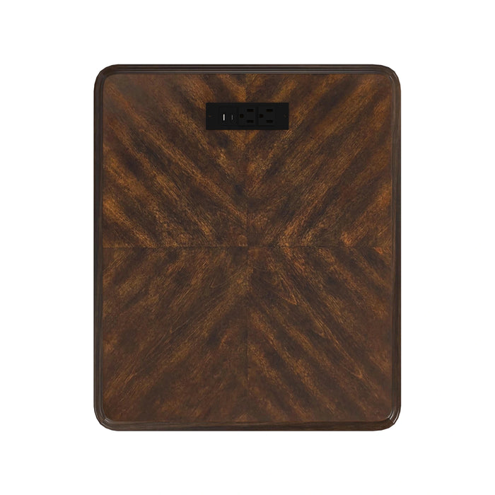 Phillipe 2-Drawer Cabinet with USB in Cherry