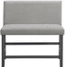 Elements International Seneca Counter Height Dining Bench with Back in Grey - Vida Furniture (Laredo,TX)