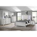 Elements International Moondance King Panel Bed in White - Vida Furniture (Laredo,TX)