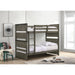 Elements International Wade Twin over Full Bunk Bed in Gray - Vida Furniture (Laredo,TX)