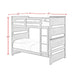 Elements International Wade Twin over Twin Bunk Bed in Gray - Vida Furniture (Laredo,TX)