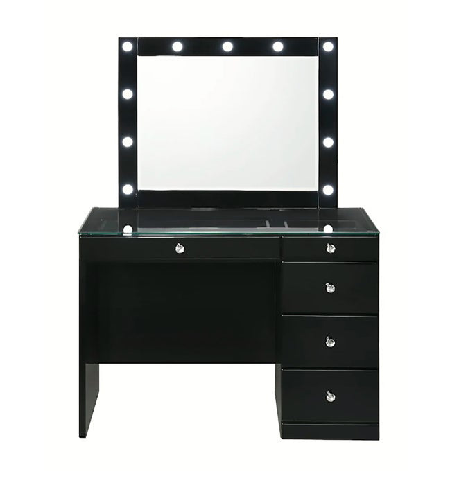 Crown Mark Furniture Morgan Vanity in Black B4851BK - Vida Furniture (Laredo,TX)