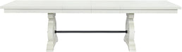 Elements International Stone Dining Table in White DST700DTC - Vida Furniture (Laredo,TX)