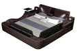 Galaxy Home Zoya Smart Multifunctional Queen Size Bed Made w/ Wood In Brown - Vida Furniture (Laredo,TX)