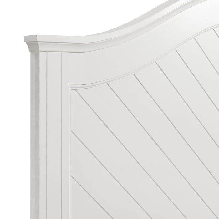 Kona Bedroom Set with 2 Nightstands in White