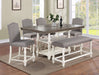 Crown Mark Furniture Langley Counter Height Chair in Gray (Set of 2) - Vida Furniture (Laredo,TX)