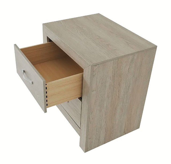 Crown Mark Furniture Jaylen 2 Drawer Nightstand in Gray - Vida Furniture (Laredo,TX)