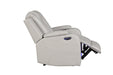 Galaxy Home Benz LED & Power Recliner Chair in Ice/ White - Vida Furniture (Laredo,TX)