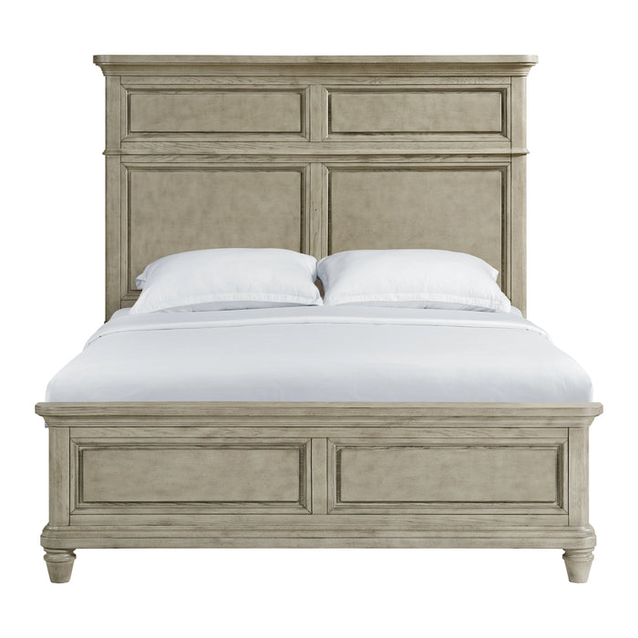 Whit-Ash Panel Bed