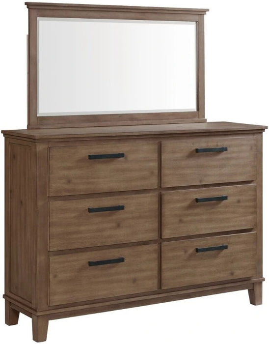 Elements International Jolene Dresser in Grey - Vida Furniture (Laredo,TX)