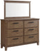 Elements International Jolene Dresser in Grey - Vida Furniture (Laredo,TX)