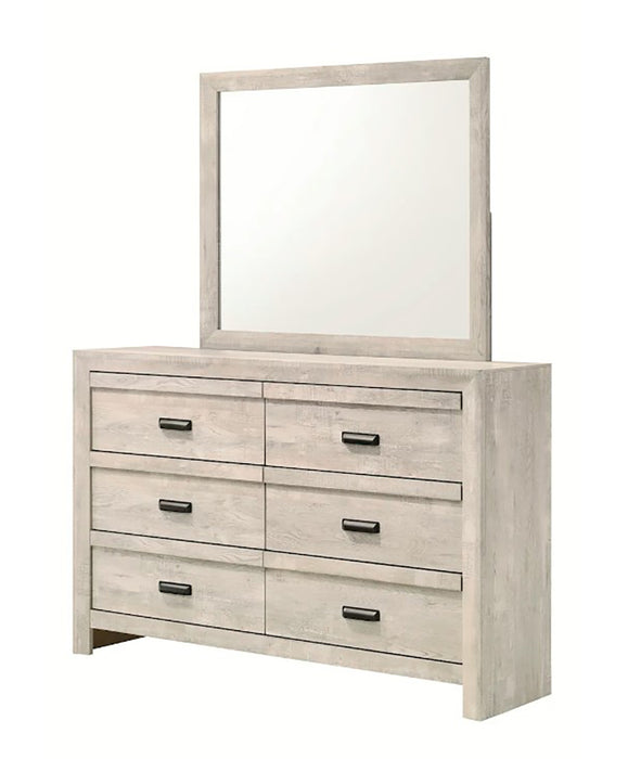 Crown Mark Furniture Valor 6 Drawer Dresser in Gray - Vida Furniture (Laredo,TX)