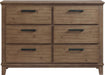 Elements International Jolene Dresser in Grey - Vida Furniture (Laredo,TX)
