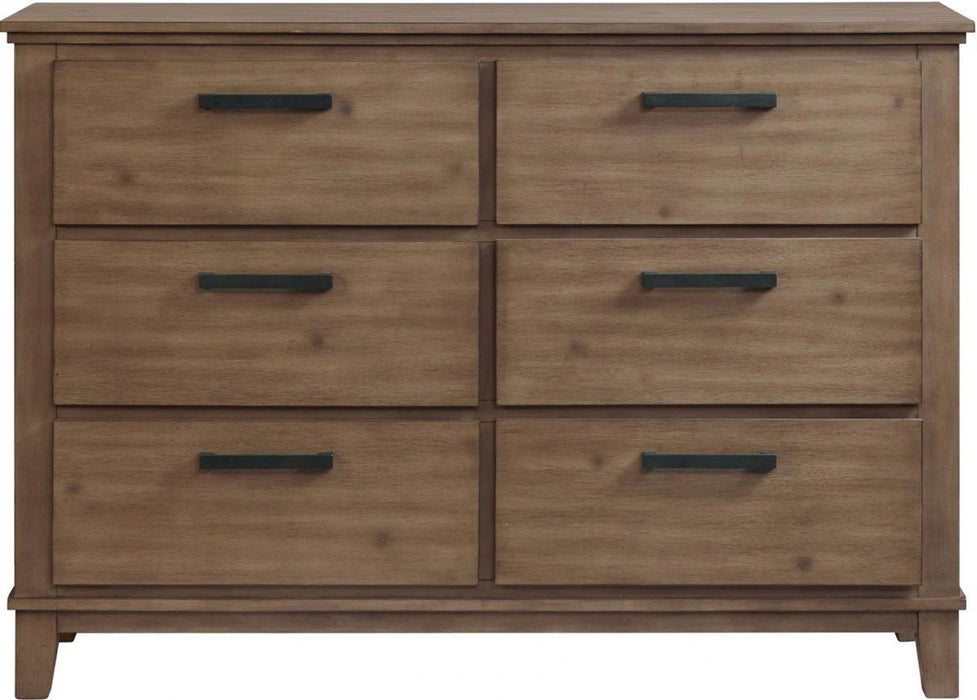 Elements International Jolene Dresser in Grey - Vida Furniture (Laredo,TX)