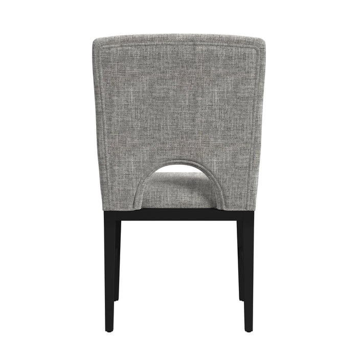 Oregon Side Chair with Grey Fabric in Black (2 Per Carton)