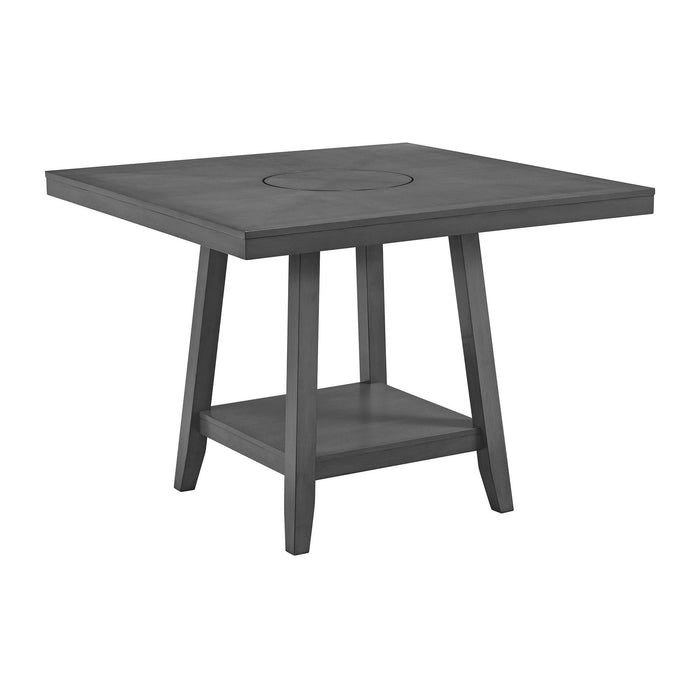Seneca Counter Height Dining Set in Brown-Table and Four Chairs