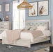 Crown Mark Furniture Jaylen King Upholstered Panel Bed in Gray - Vida Furniture (Laredo,TX)
