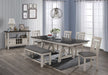 Crown Mark Maribelle Bench in Chalk/Grey - Vida Furniture (Laredo,TX)