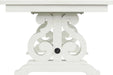 Elements International Stone Dining Table in White DST700DTC - Vida Furniture (Laredo,TX)