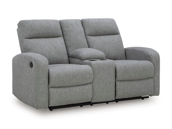 Gauntlet Reclining Loveseat with Console - Vida Furniture (Laredo,TX)