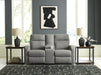 Gauntlet Reclining Loveseat with Console - Vida Furniture (Laredo,TX)