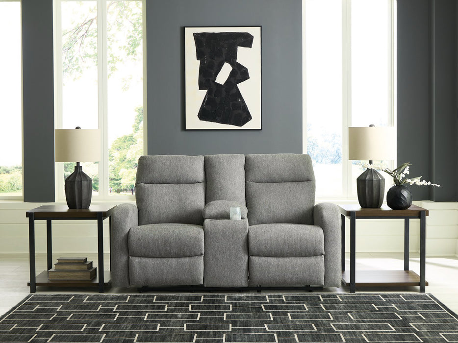 Gauntlet Reclining Loveseat with Console - Vida Furniture (Laredo,TX)