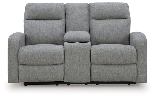Gauntlet Reclining Loveseat with Console - Vida Furniture (Laredo,TX)