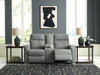 Gauntlet Reclining Loveseat with Console - Vida Furniture (Laredo,TX)