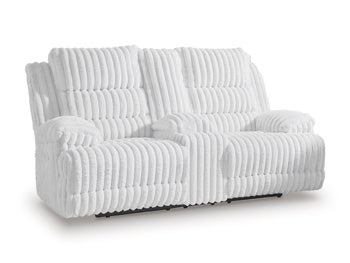 Rhines Falls Power Reclining Loveseat with Console - Vida Furniture (Laredo,TX)