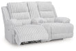 Rhines Falls Power Reclining Loveseat with Console - Vida Furniture (Laredo,TX)
